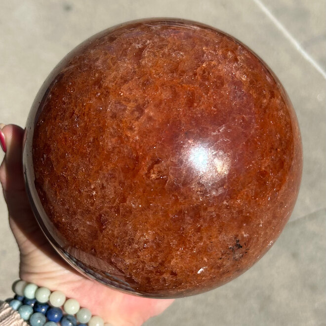 Strawberry Quartz (Red Guava) Sphere - 144 mm 8 lbs 9 oz