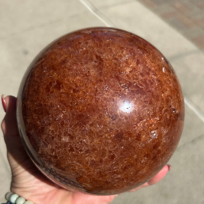 Strawberry Quartz (Red Guava) Sphere - 144 mm 8 lbs 9 oz