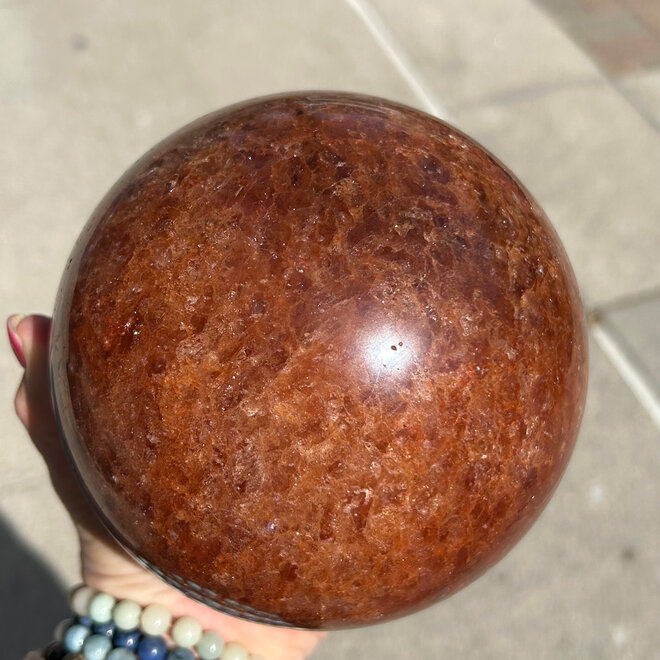 Strawberry Quartz (Red Guava) Sphere - 144 mm 8 lbs 9 oz