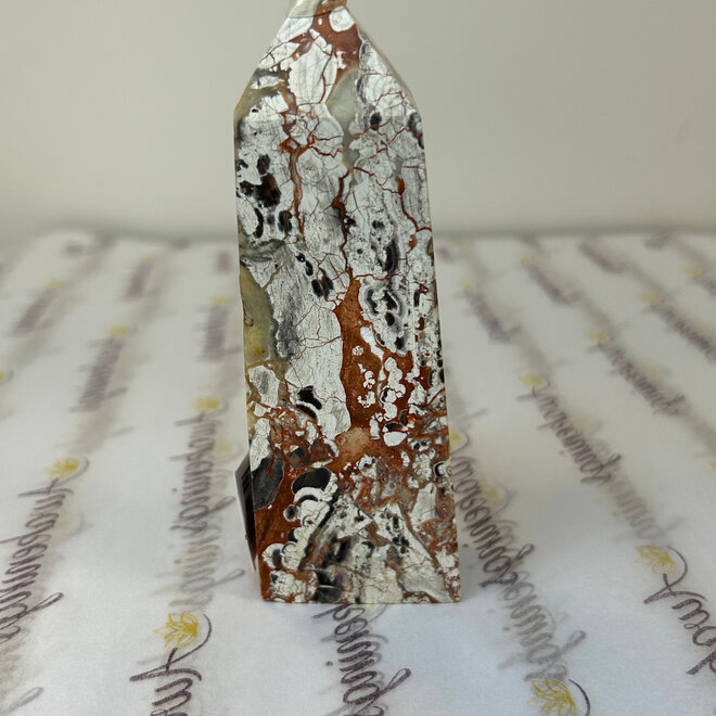 Mexican Agate - Obelisk Generator Tower Large 5''
