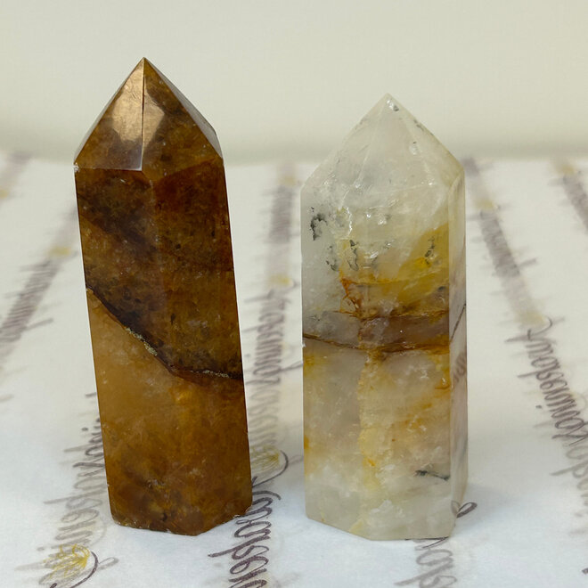 Golden Healer Quartz (Yellow Hematoid) Tower Point Generator - Large 3-4''