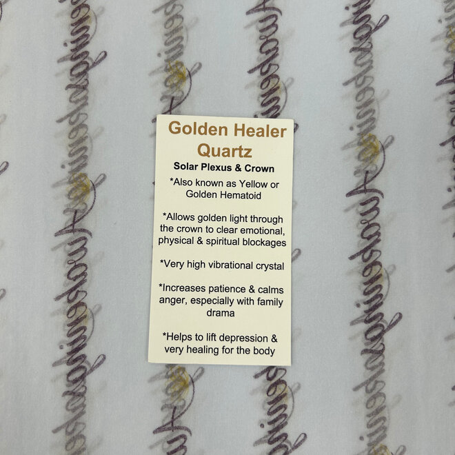 Golden Healer Quartz (Yellow Hematoid) Tower Point Generator - Large 3-4''