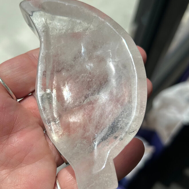 Clear Quartz Leaf Trinket Dish