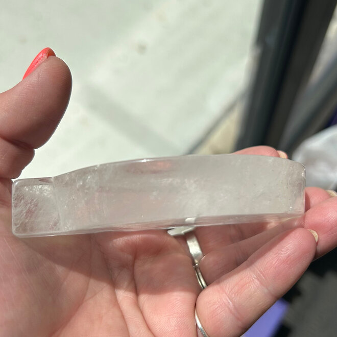 Clear Quartz Leaf Trinket Dish