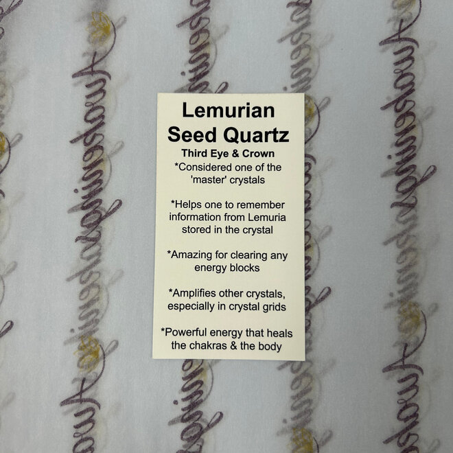 Lemurian Seed Crystal Cluster  4.6oz -&  Metal Display Stand