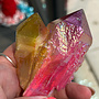 Titanium Aura Quartz (Rainbow Aura) Double Point 10.2oz