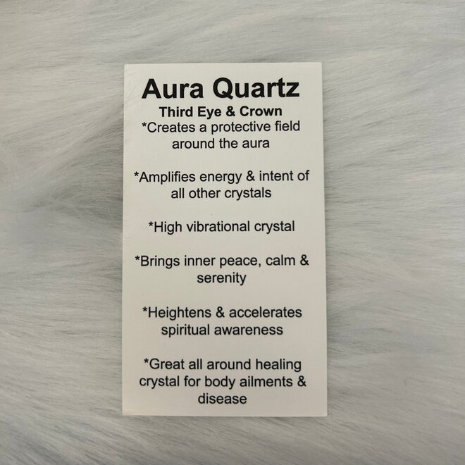 Titanium Aura Quartz (Rainbow Aura) Double Point 10.2oz