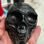 Garnet in Arfvedsonite (Fireworks Stone) Skull 1 lb. 7 oz Large