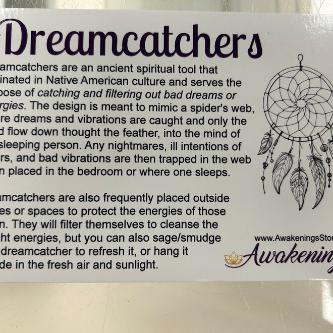 Crochet Web Dreamcatcher White - Small
