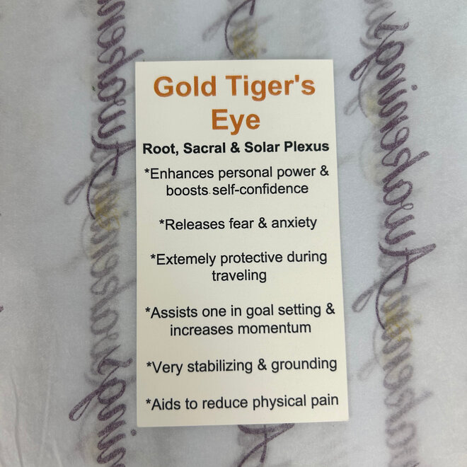 Gold Tiger  Eye Cross on 18'' Wax Cord