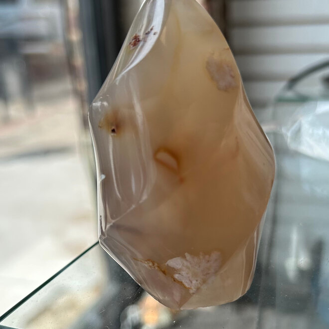 Flower Agate (Cherry Blossom) Flame 3.5'' & 8.2oz