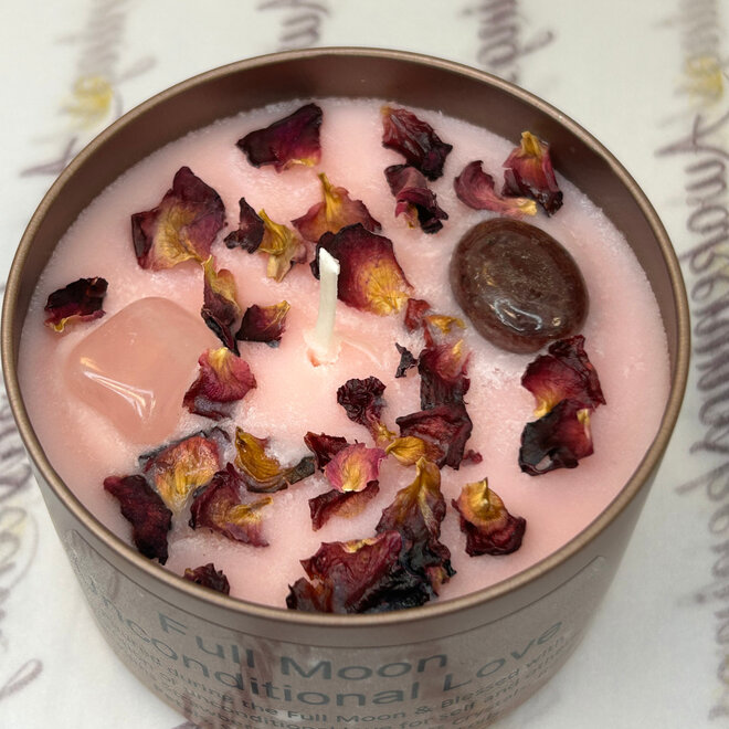 Full Moon Unconditional Love Candle Soy 8 oz by Angel Whispers