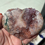 Druzy Pink Amethyst Heart (3'' X 4'') & Metal Stand Included