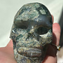 Moss Agate Skull 15 oz