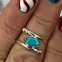 Turquoise Marquise Ring Size 10 Sterling Silver
