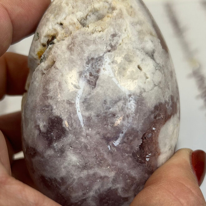 Pink Amethyst Druzy Egg 14.3 oz