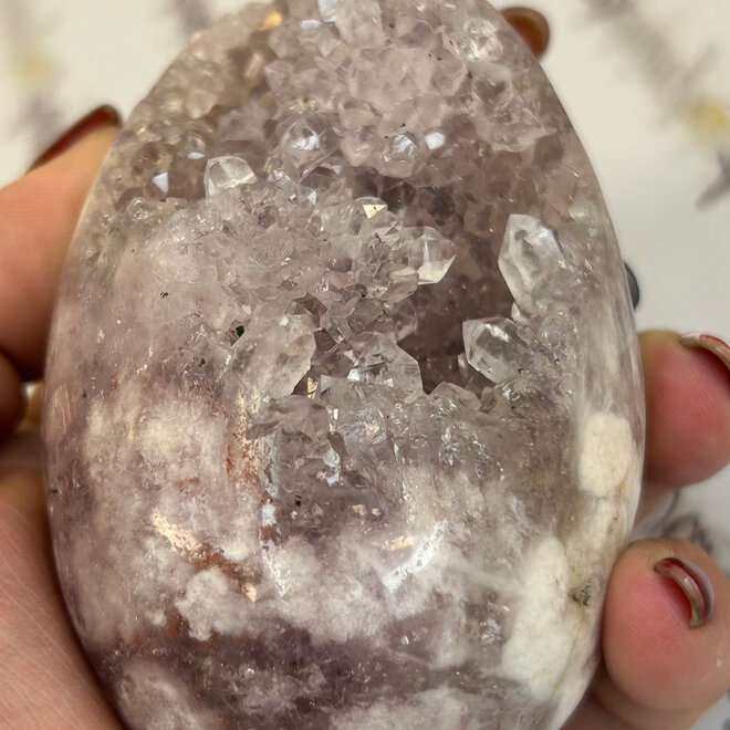 Pink Amethyst Druzy Egg 14.3 oz