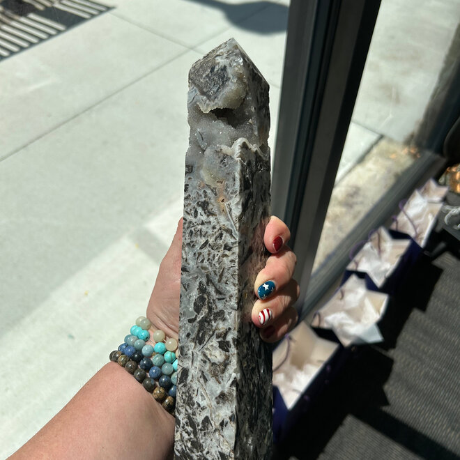 Sphalerite Druzy Tower/ Generator XXL- 12'' Tall 3 lbs 4.5 oz