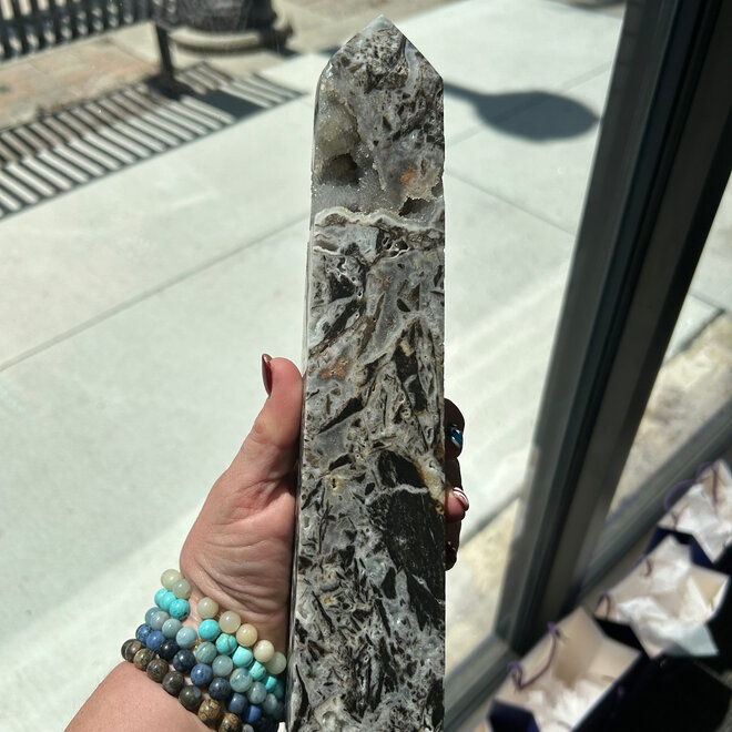 Sphalerite Druzy Tower/ Generator XXL- 12'' Tall 3 lbs 4.5 oz