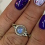 Moonstone Size 9 Sterling Silver Ring