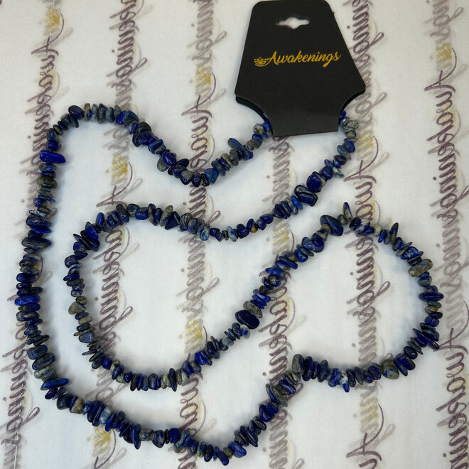Lapis Lazuli Chip Necklace 32''