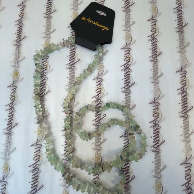 Rainbow Fluorite Chip Necklace 32''
