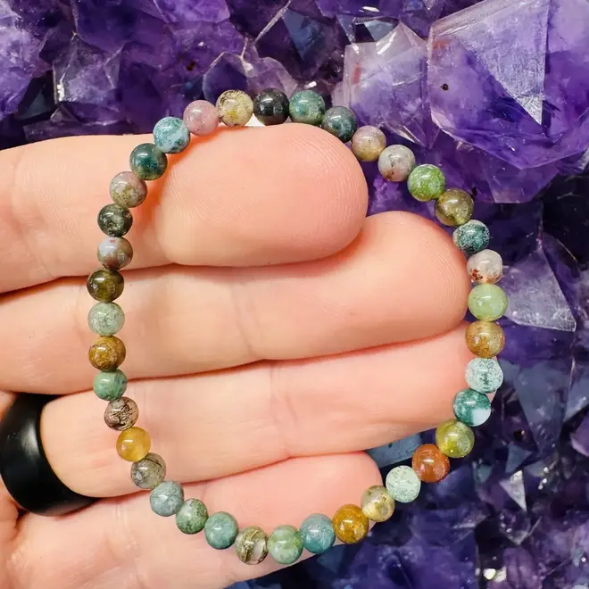 Indian Agate Bracelet - 4mm