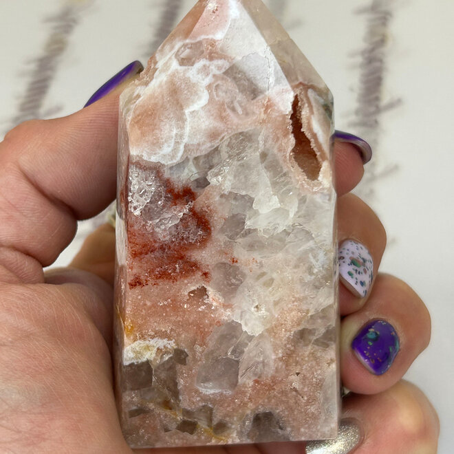 Druzy Pink Amethyst Obelisk Tower Generator- Extra Large (3-5")