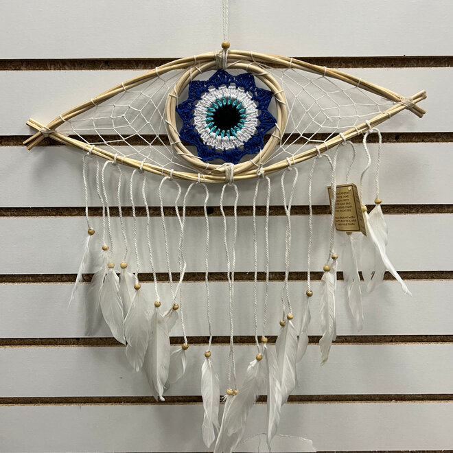 Evil Eye Macrame Dreamcatcher 16''X24''