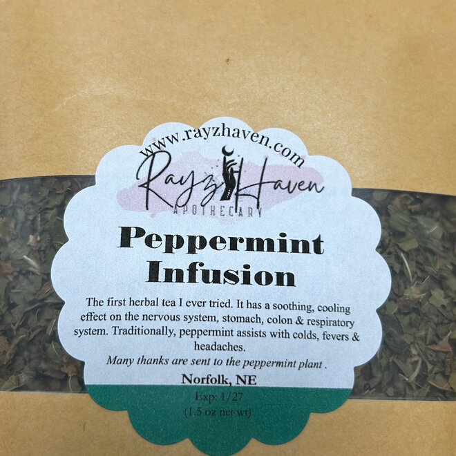 Rayz Haven Peppermint Infusion Loose Leaf Tea 1.5 oz
