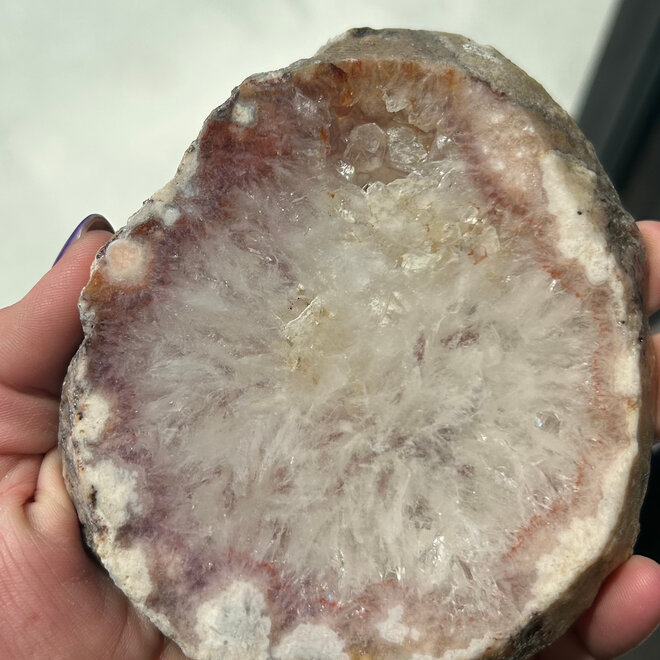 Pink Amethyst Slice Slab Flat - XL