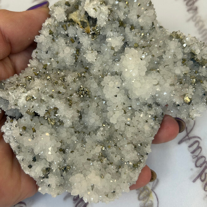 Clear Quartz with Pyrite Specimen 1 lb