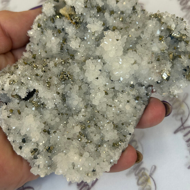 Clear Quartz with Pyrite Specimen 1 lb