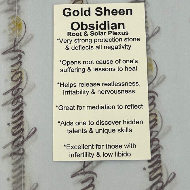 Gold Sheen Obsidian Raw Chunks 1-2 lbs each