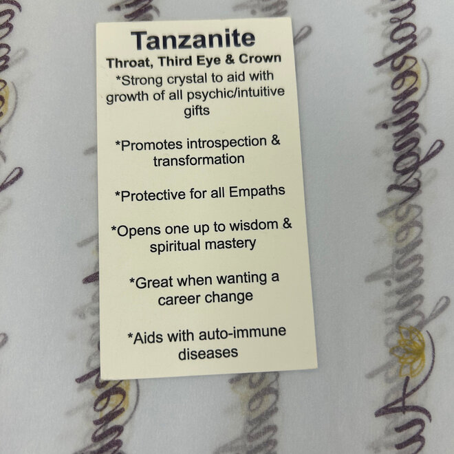 Tanzanite Raw Set in Sterling Silver 925 Pendant