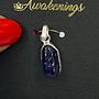 Iolite Raw Set in Sterling Silver 925 Pendant