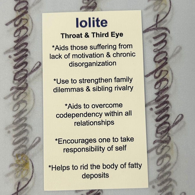 Iolite Raw Set in Sterling Silver 925 Pendant