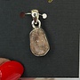 Rose Quartz Raw Set in Sterling Silver 925 Pendant