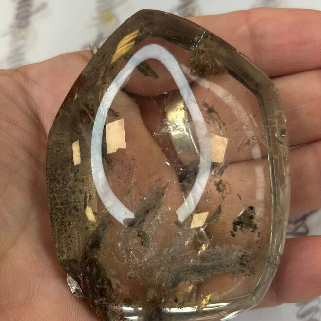 Garden (Landscape Ghost Phantom) Quartz Lodolite  Free Form 7oz
