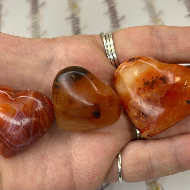 Carnelian Hearts - Large
