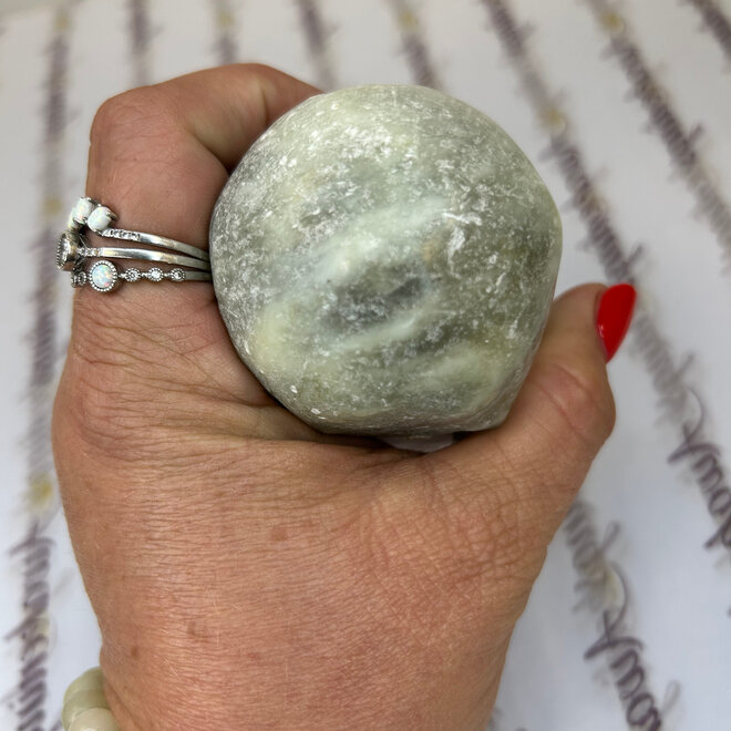 Green Jade  Skull Medium Unpolished