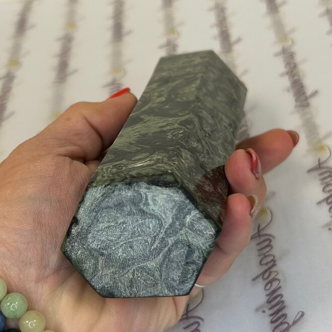 Crocodile (Kambaba) Jasper Tower 7'' -1 lb 10 oz