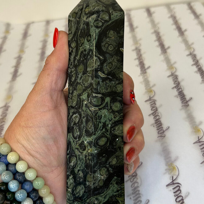 Crocodile (Kambaba) Jasper Tower 7'' -1 lb 10 oz