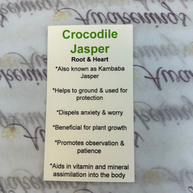 Crocodile (Kambaba) Jasper Tower 7'' -1 lb 10 oz