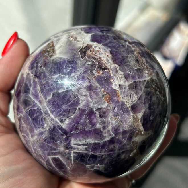 Chevron (Dream) Amethyst Sphere - 90mm