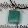 Amazonite Pendant on 19'' Wax Cord