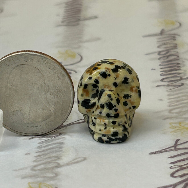 Dalmatian Jasper Skulls - Mini