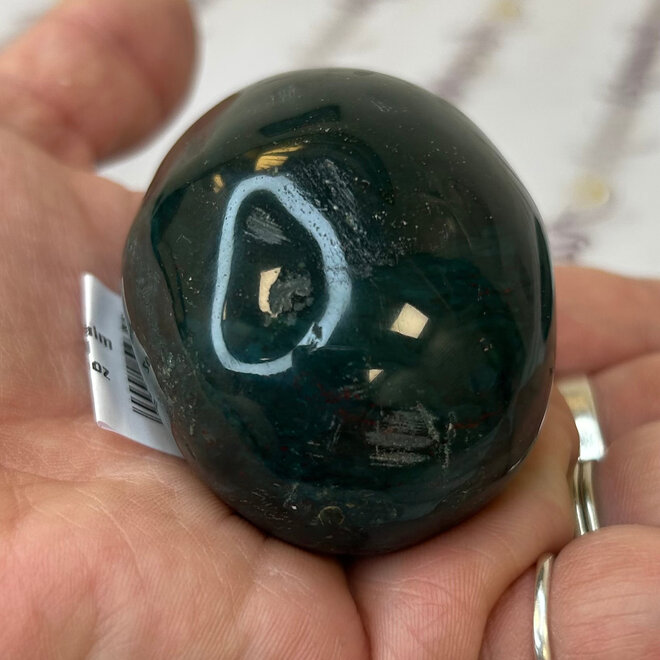 Bloodstone Palm Pillow Natural Egg Shaped 6oz