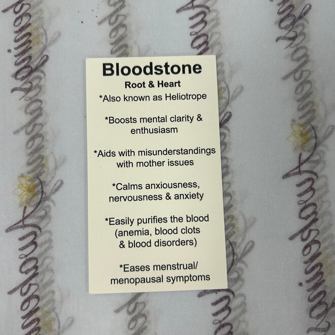 Bloodstone Palm Pillow Natural Egg Shaped 6oz