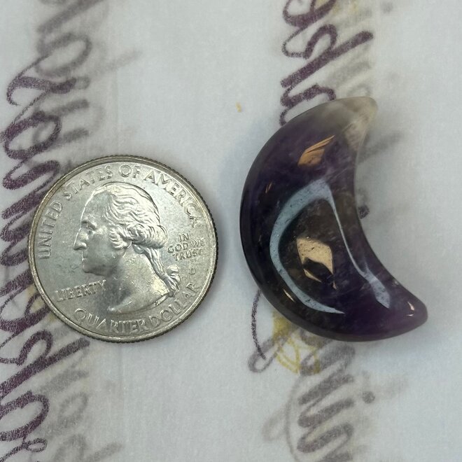 Amethyst Crescent Moon - Medium